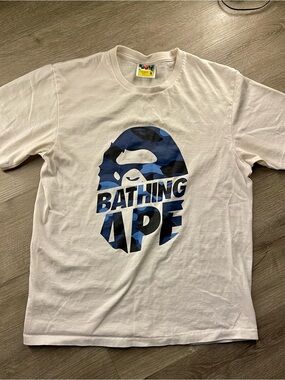 BAPE Blue Camo Ape Head  Medium T-shirt
